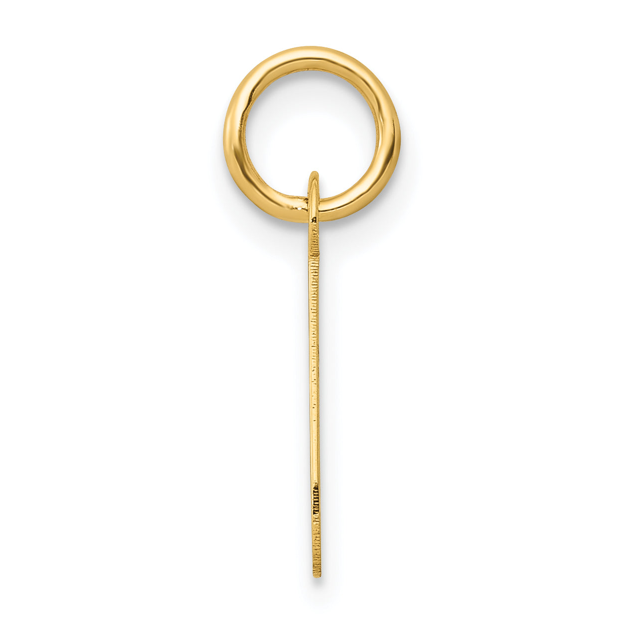 10K Yellow Gold Small Slanted Block Initial J Charm