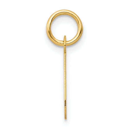 10K Yellow Gold Small Slanted Block Initial J Charm