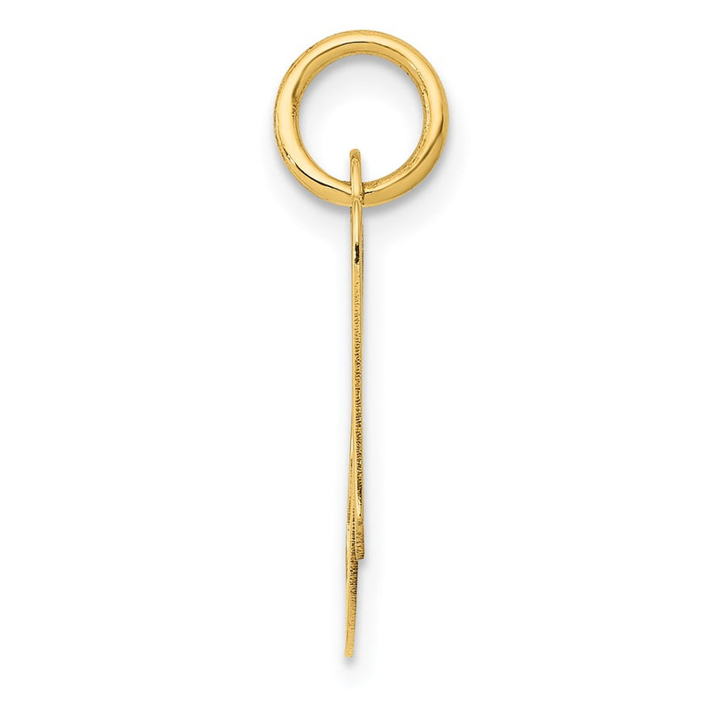 10K Yellow Gold 10K Small Fancy Script Initial A Charm