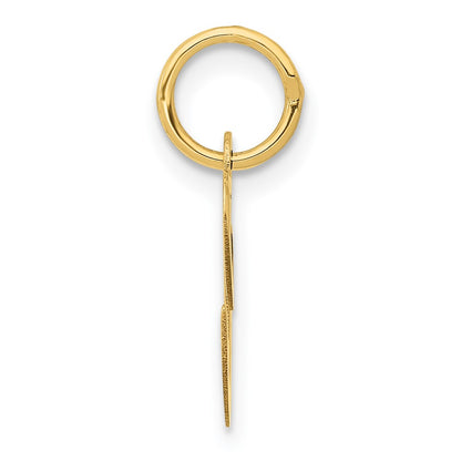 10K Yellow Gold 10K Small Fancy Script Initial C Charm
