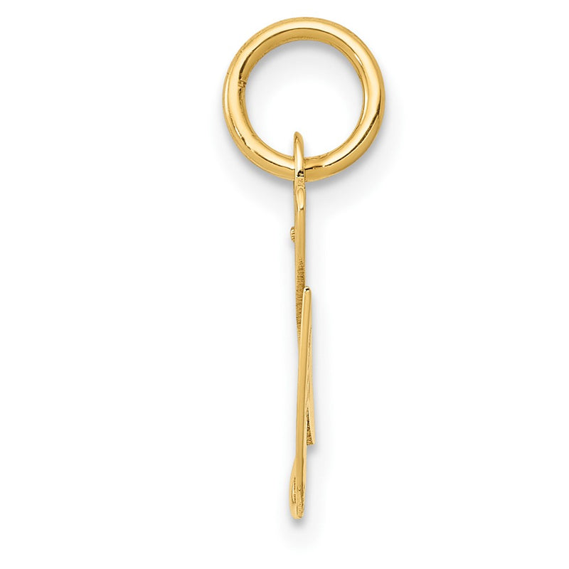 10K Yellow Gold 10K Small Fancy Script Initial G Charm
