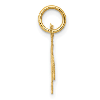 10K Yellow Gold 10K Small Fancy Script Initial K Charm