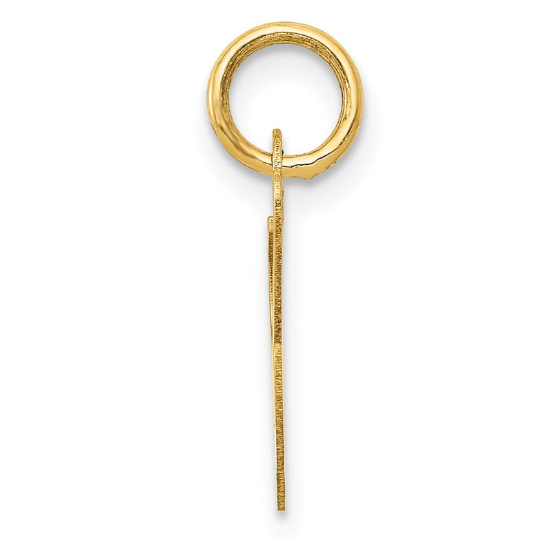 10K Yellow Gold 10K Small Fancy Script Initial L Charm