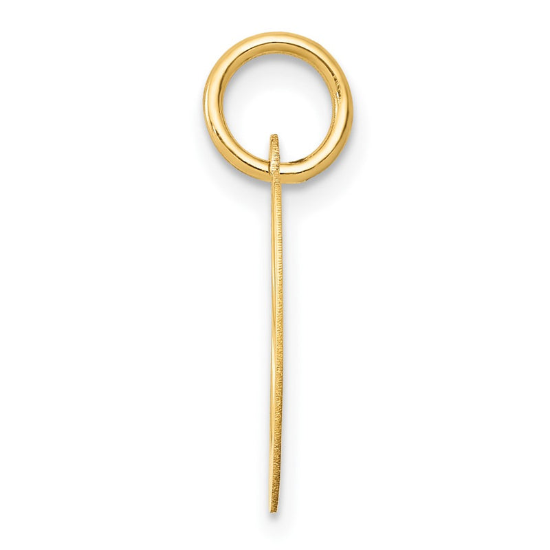 10K Yellow Gold 10K Small Fancy Script Initial O Charm