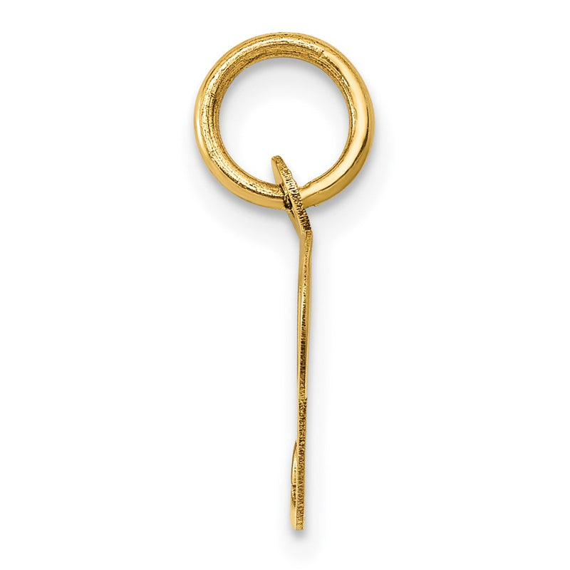 10K Yellow Gold 10K Small Fancy Script Initial P Charm