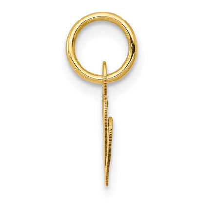 10K Yellow Gold 10K Small Fancy Script Initial V Charm