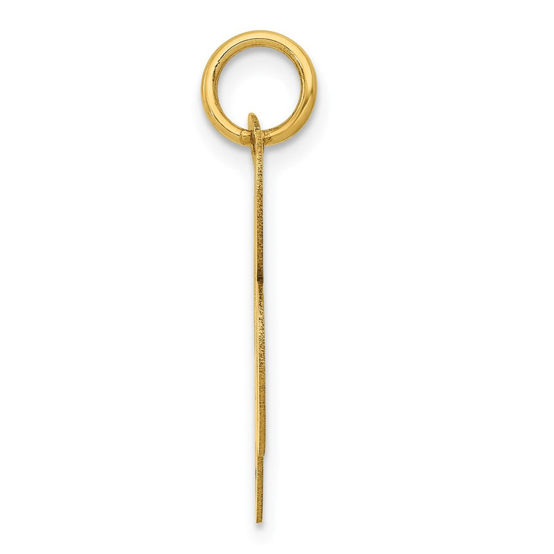 10K Yellow Gold Large Fancy Script Letter B Initial Charm