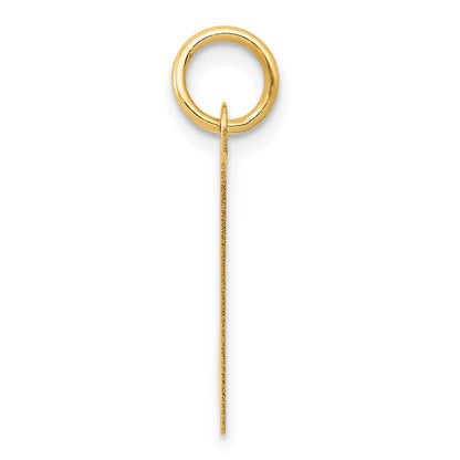 10K Yellow Gold Large Fancy Script Letter H Initial Charm