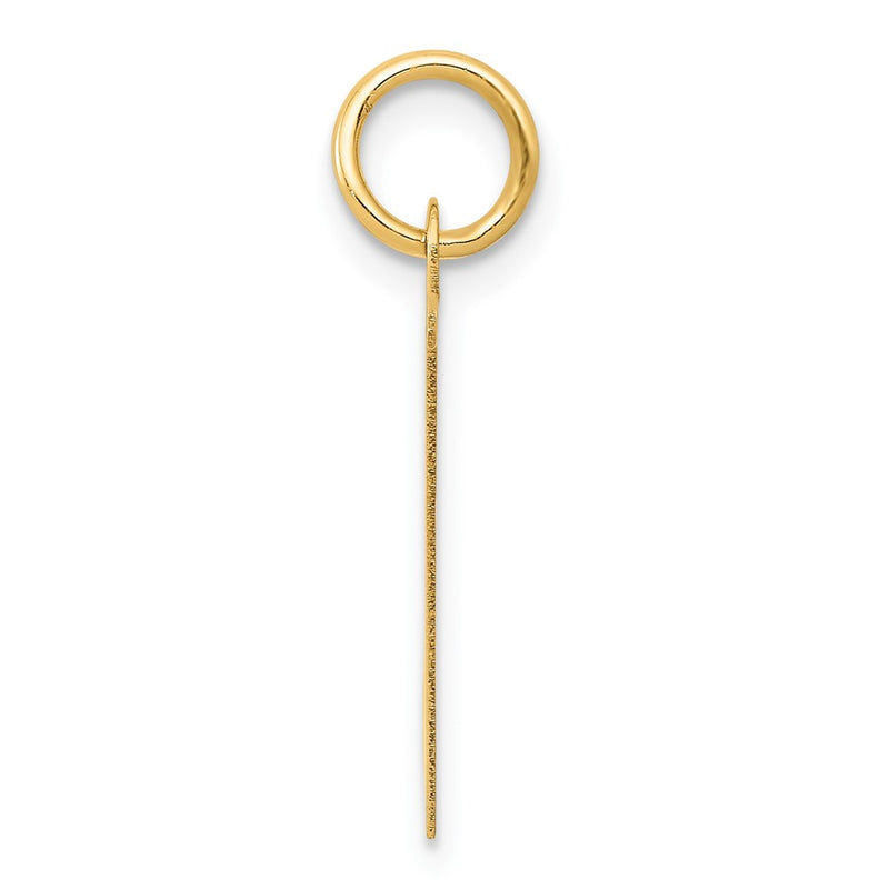 10K Yellow Gold Large Fancy Script Letter H Initial Charm