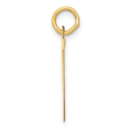 10K Yellow Gold Large Fancy Script Letter T Initial Charm