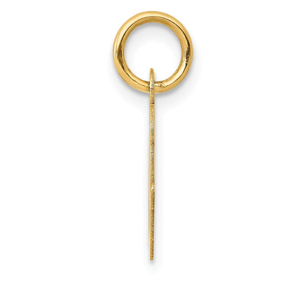 10K Yellow Gold Small Script Initial O Charm