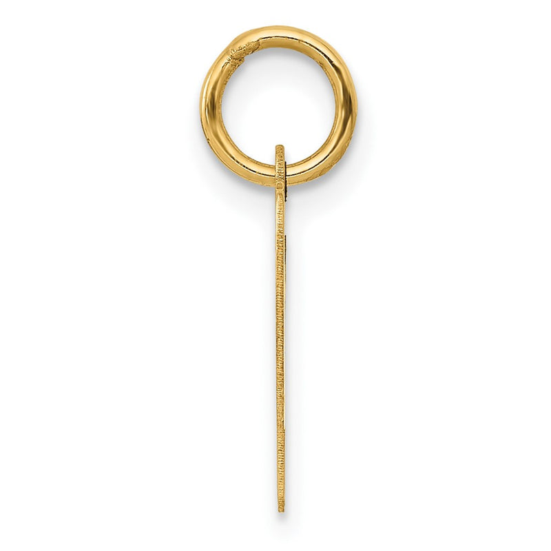 10K Yellow Gold Small Script Initial P Charm