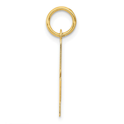 10K Yellow Gold 10K Medium Script Letter A Initial Charm