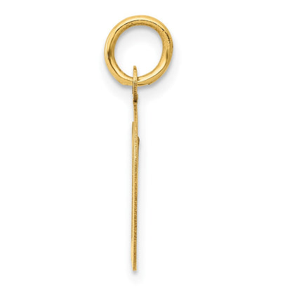10K Yellow Gold 10K Medium Script Letter D Initial Charm