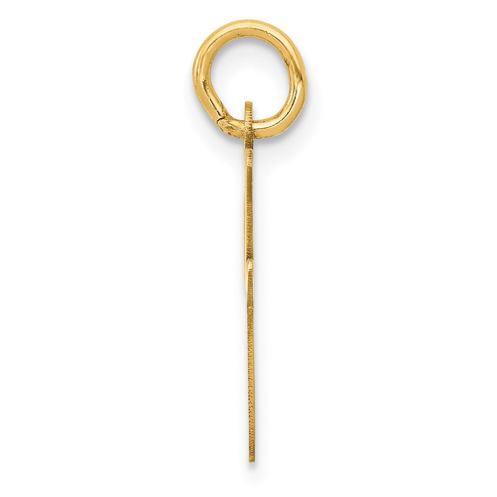 10K Yellow Gold 10K Medium Script Letter I Initial Charm