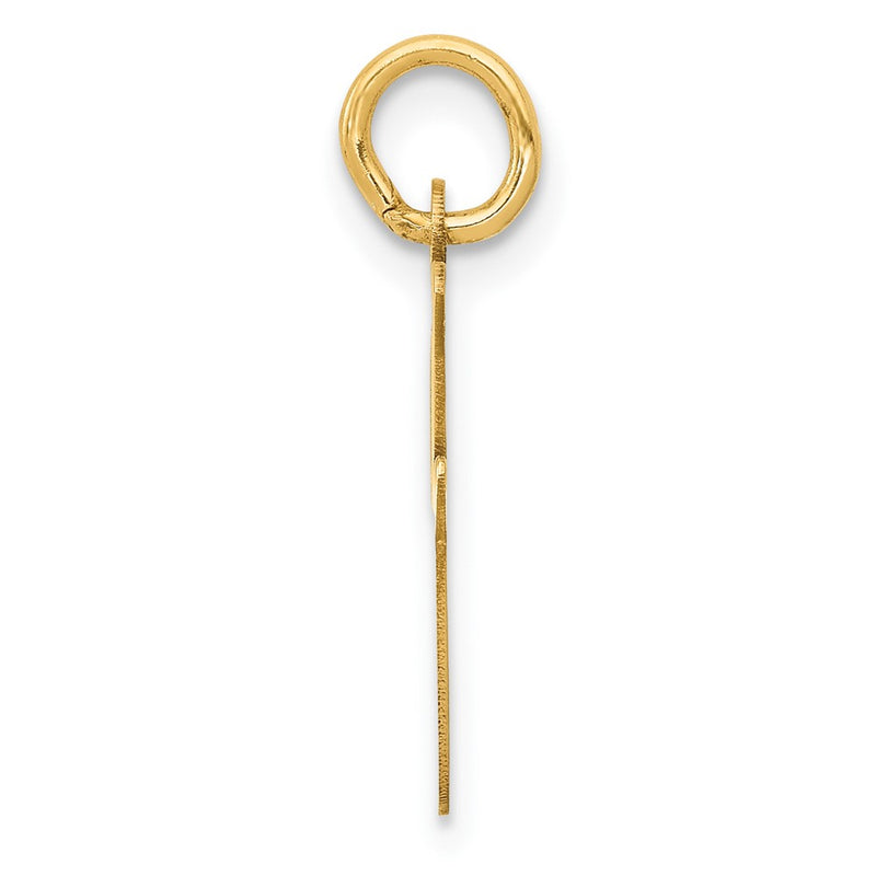 10K Yellow Gold 10K Medium Script Letter I Initial Charm