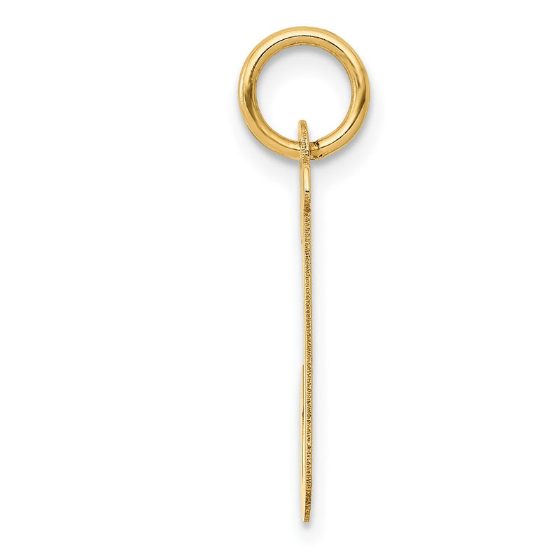 10K Yellow Gold 10K Medium Script Letter J Initial Charm