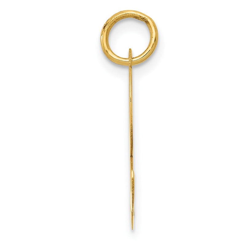 10K Yellow Gold 10K Medium Script Letter L Initial Charm