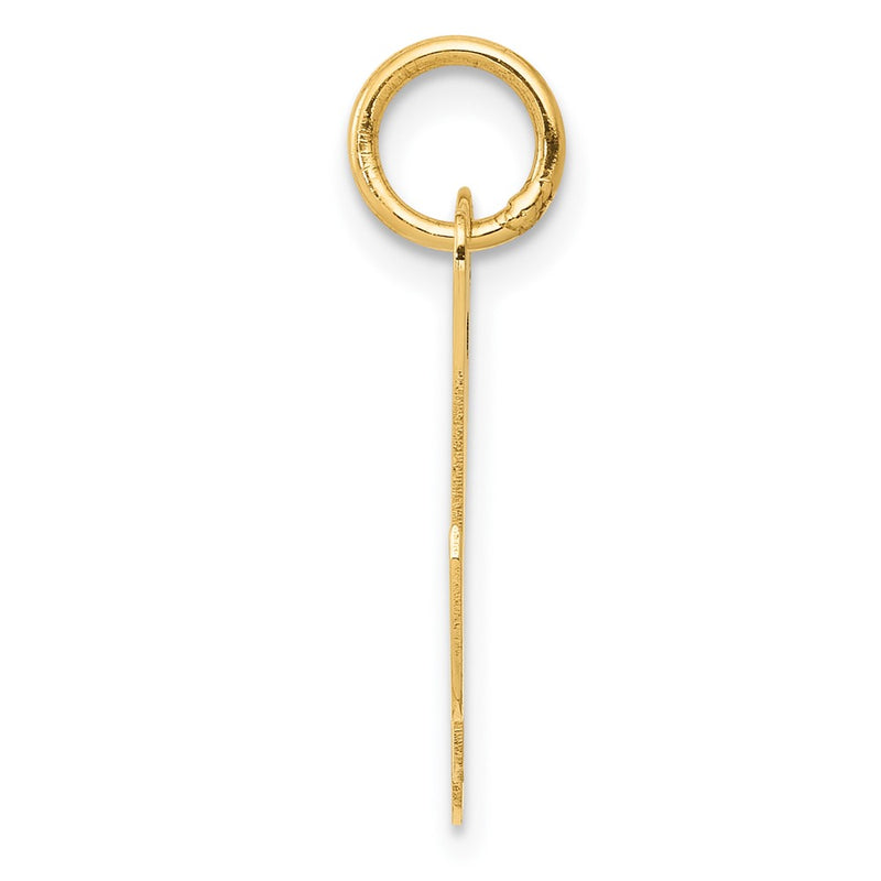 10K Yellow Gold 10K Medium Script Letter M Initial Charm
