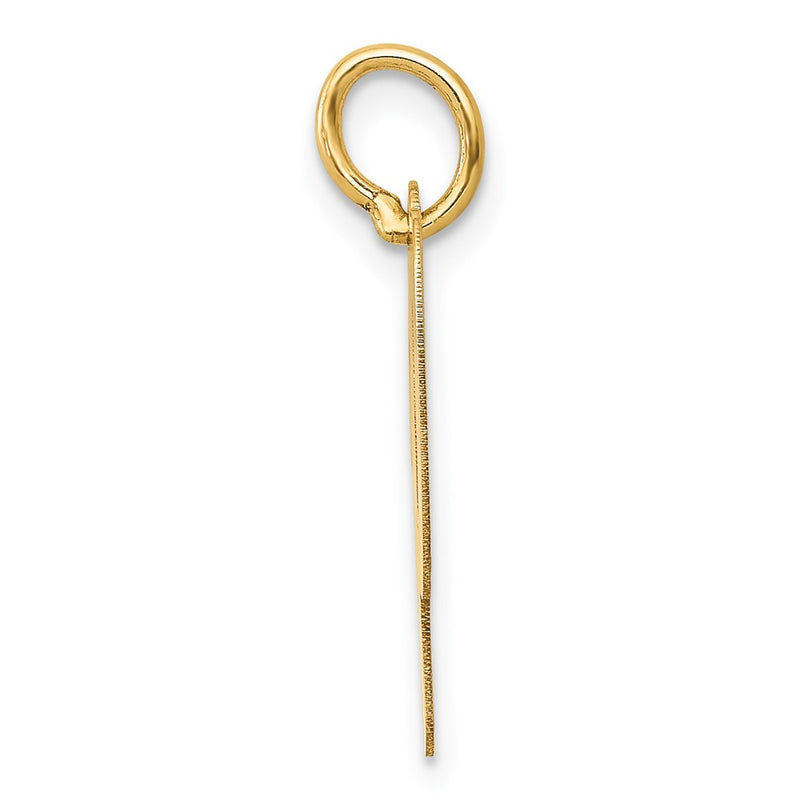 10K Yellow Gold 10K Medium Script Letter P Initial Charm