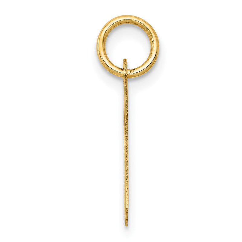 10K Yellow Gold 10K Medium Script Letter R Initial Charm
