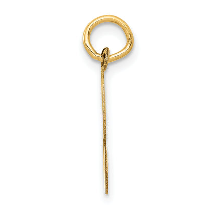 10K Yellow Gold 10K Medium Script Letter S Initial Charm
