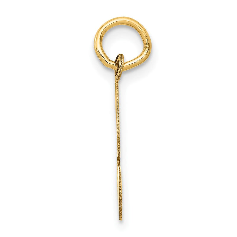 10K Yellow Gold 10K Medium Script Letter S Initial Charm
