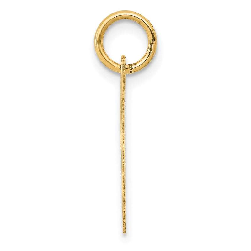 10K Yellow Gold 10K Medium Script Letter T Initial Charm