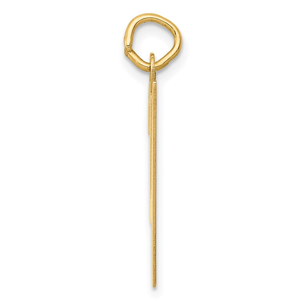 10K Yellow Gold 10K Medium Script Letter Y Initial Charm