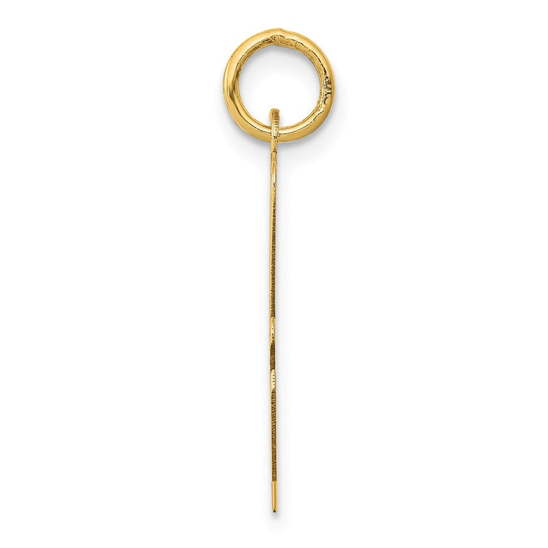 10K Yellow Gold Large Script Letter A Initial Charm