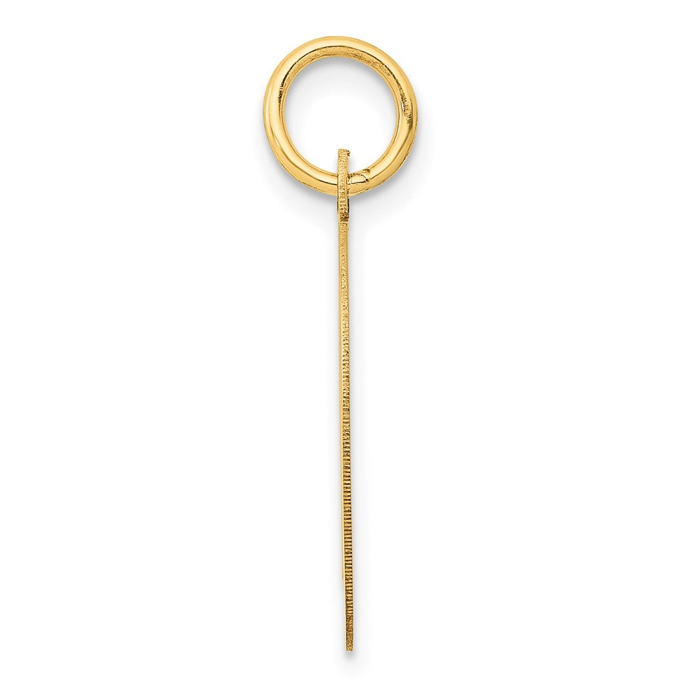 10K Yellow Gold Large Script Letter D Initial Charm