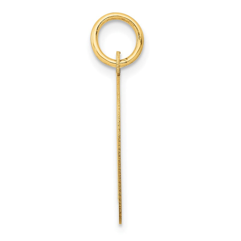 10K Yellow Gold Large Script Letter D Initial Charm