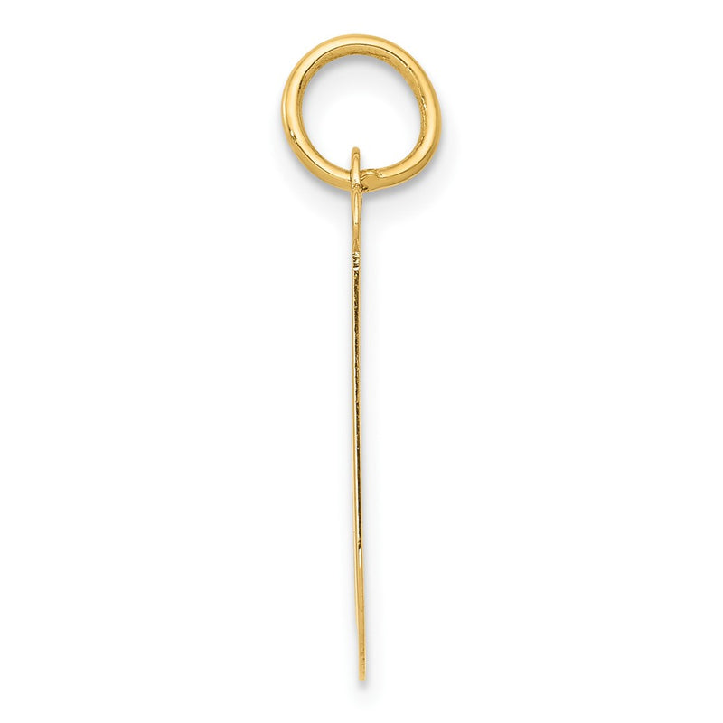 10K Yellow Gold Large Script Letter J Initial Charm
