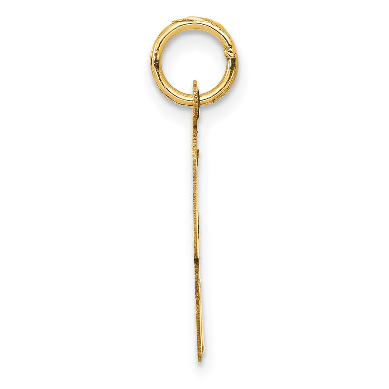 10K Yellow Gold Large Script Letter K Initial Charm