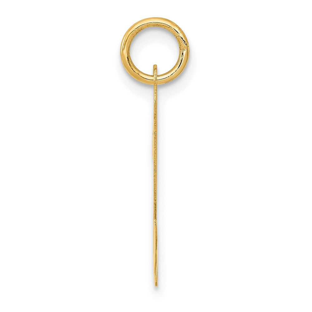 10K Yellow Gold Large Script Letter N Initial Charm