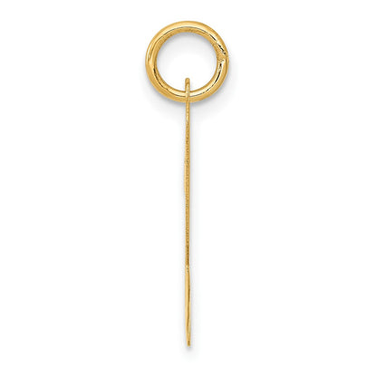 10K Yellow Gold Large Script Letter N Initial Charm