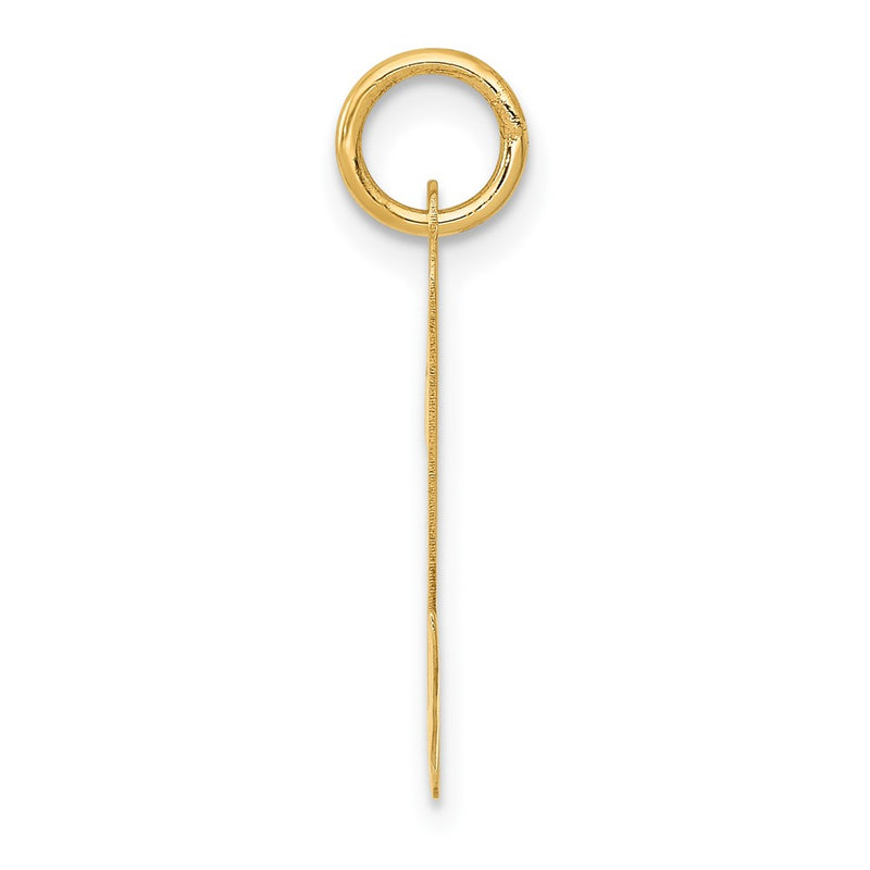 10K Yellow Gold Large Script Letter N Initial Charm