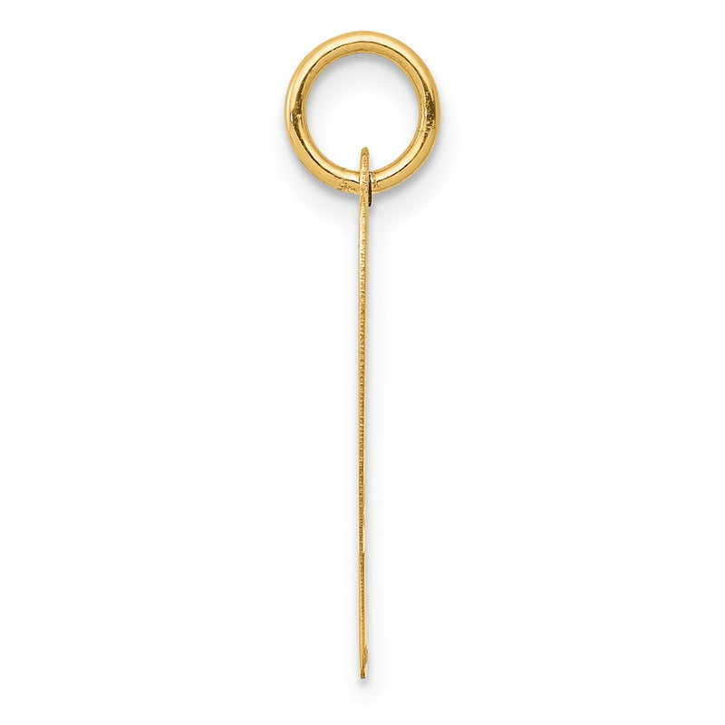 10K Yellow Gold Large Script Letter P Initial Charm