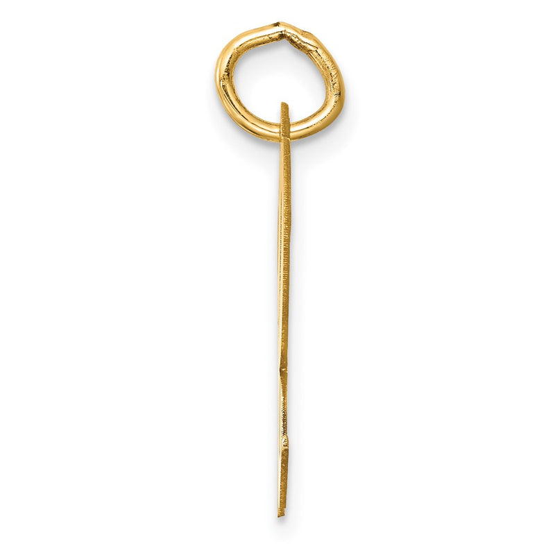 10K Yellow Gold Large Script Letter R Initial Charm