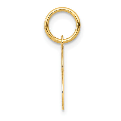 10K Yellow Gold Small Block Initial B Charm