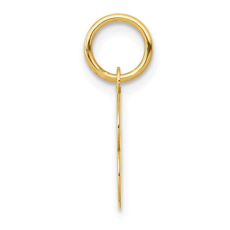 10K Yellow Gold Small Block Initial B Charm