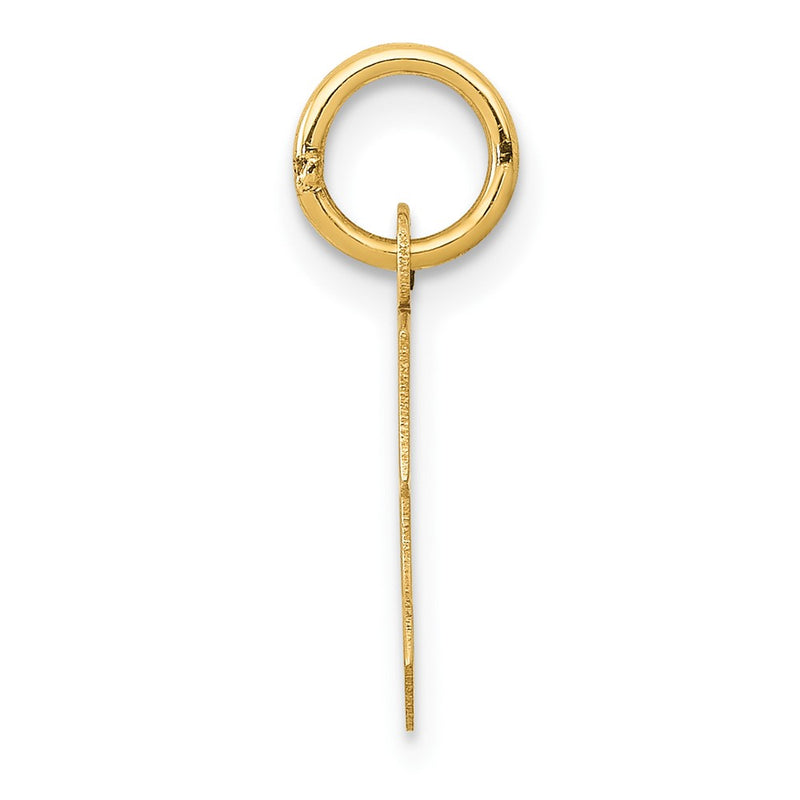 10K Yellow Gold Small Block Initial C Charm