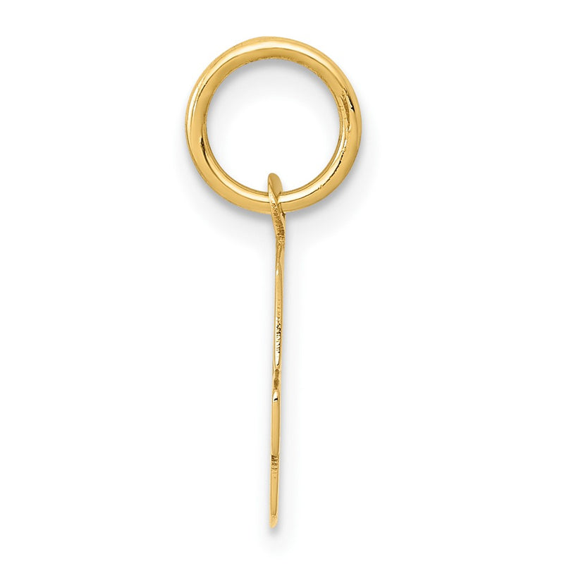 10K Yellow Gold Small Block Initial G Charm