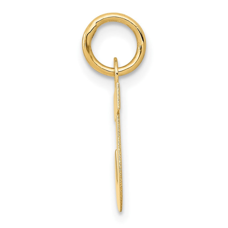 10K Yellow Gold Small Block Initial J Charm
