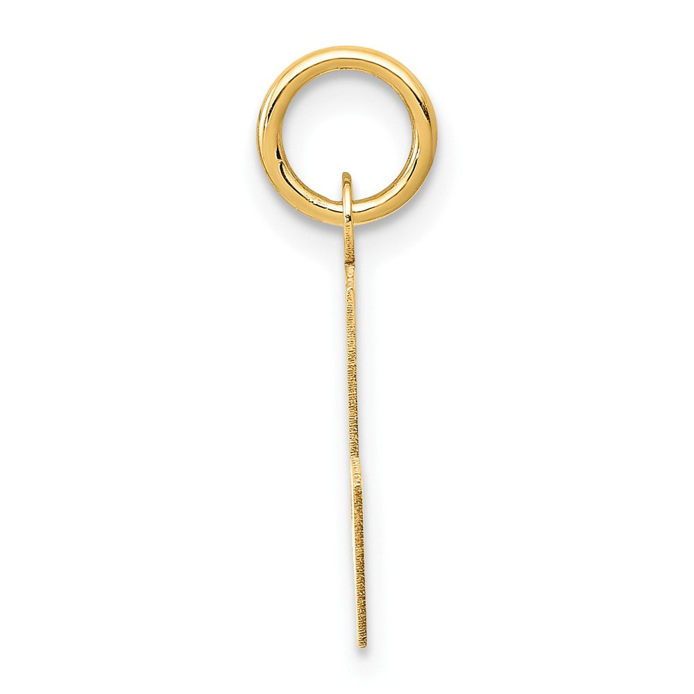 10K Yellow Gold Small Block Initial L Charm