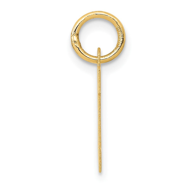 10K Yellow Gold Small Block Initial M Charm