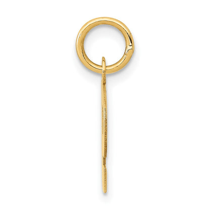 10K Yellow Gold Small Block Initial P Charm
