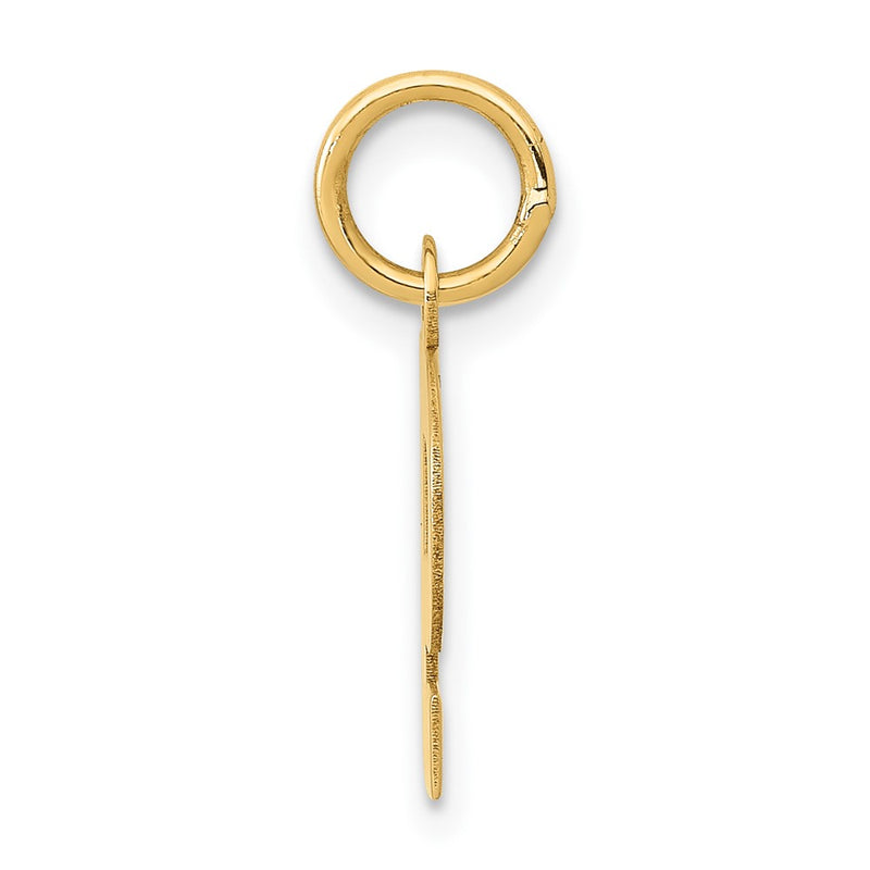 10K Yellow Gold Small Block Initial P Charm