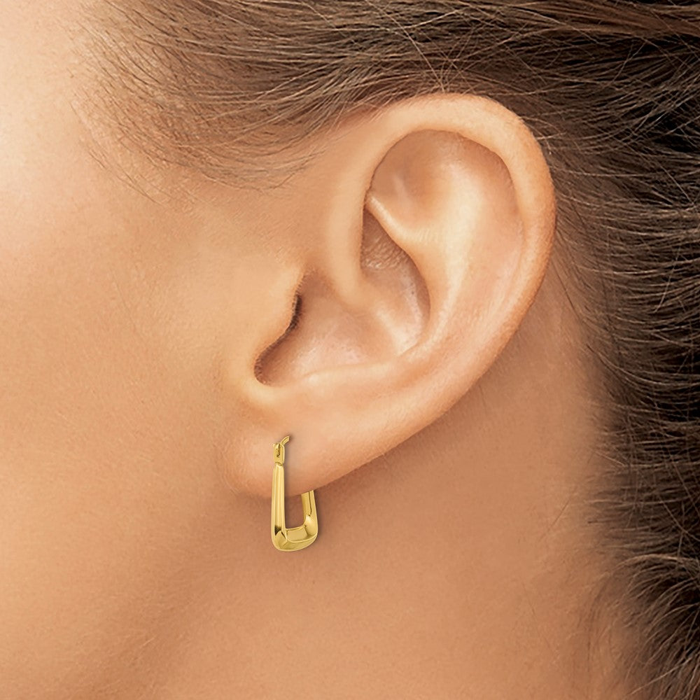 10K Yellow Gold 10K Polished Hollow Fancy Hoops