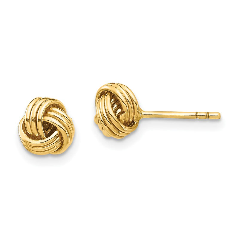 10K Yellow Gold 10K Love Knot Post Earring